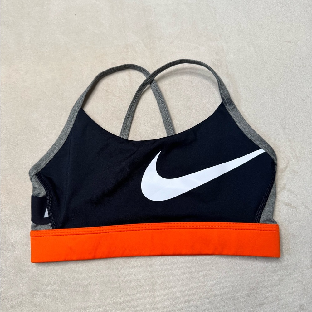 Nike Women's Black and Orange Swim Top